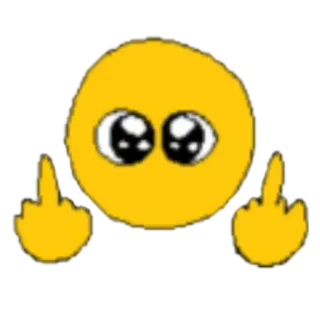 🖕 Emoji, Stinkefinger, Beleidigend, Gelb telegram sticker