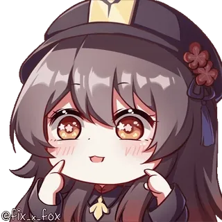 😀 Hu Tao Genshin Impact whatsapp sticker