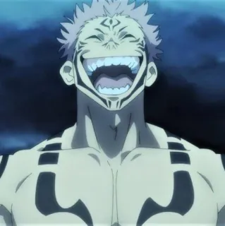 🎴 Sukuna Jujutsu Kaisen Anime, Schurk, Kwaad, Demon, Vervloekt, Man telegram sticker
