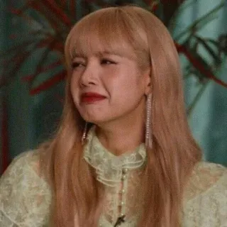 💖 Lisa smutny, płaczący, kpop, blackpink, rozczarowany telegram sticker