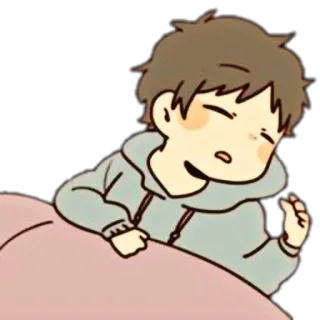 🌸 schläfrig, Cartoon, Bett, schlafend, Hoodie, süß telegram sticker
