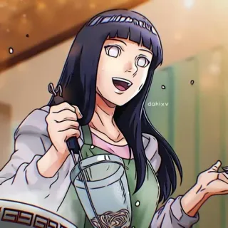 💎 Hinata Hyuga Naruto anime, hinata, hyuga, naruto, cooking, ramen, character telegram sticker