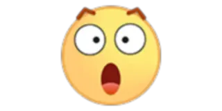 😃 emoji, shock, emotion, reaction, surprised, expression telegram sticker