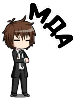 😕 MAA Anime, Manga, Charakter, Anzug, Krawatte telegram sticker