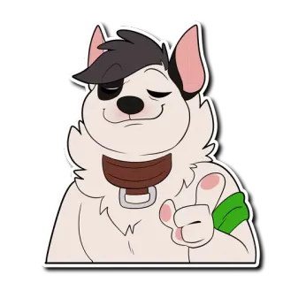 ✅ dog, cartoon, furry, animal, thumbs up, cute, sticker telegram sticker