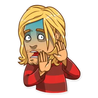 Kurt Cobain telegram stickers
