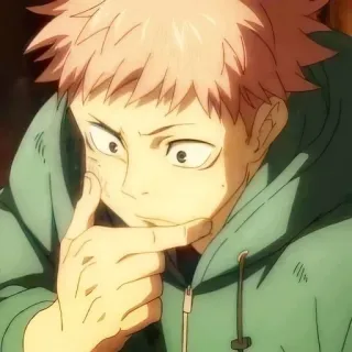 🤔 Yuji Itadori Jujutsu Kaisen Anime, Jujutsu Kaisen, Yuji Itadori, Personaje, Dibujo animado telegram sticker