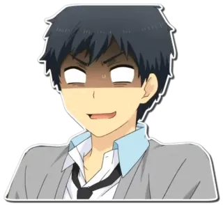 😱 Anime, Personaggio, Faccia, Espressione, Emozione, Confuso telegram sticker