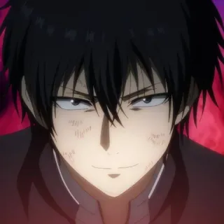 ♠️ anime, smirking, male, dark hair, smug telegram sticker