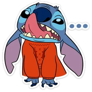 Стич в свитере (@TgSticker) telegram stickers