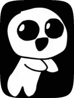 🥳 postać, urocze, prosty, kreskówka, biały telegram sticker
