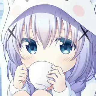 ☕️ アニメ, 可愛い, 女の子, かわいい, お茶 telegram sticker