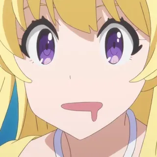 😷 Anime, Personnage, Dessin animé, Fille, Blonde telegram sticker
