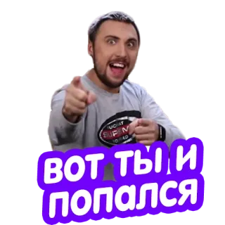 👻 ВОТ ТЫ И ПОПАЛСЯ whatsapp sticker