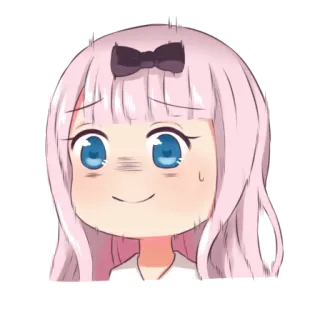 Fujiwara Chika by @anime_stickerr whatsapp stickers