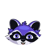 🕺 raton laveur, animal, dessin animé, mammifère, mignon, faune whatsapp sticker