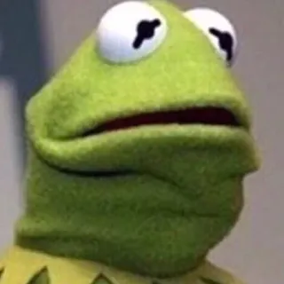 🙁 Kermit Kermit la rana, Muppet, rana, marioneta, verde telegram sticker