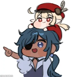 💠 Klee Genshin Impact anime, genshin impact, klee, chibi, fan art telegram sticker