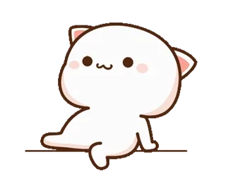 🙂 gatto, carino, kawaii, animale, sticker telegram sticker