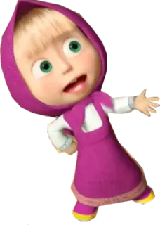💃 Masha Masha and the Bear 만화, 여자, 애니메이션, 귀여운, 웃긴 telegram sticker