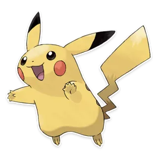 😀 Pikachu Pokemon 宝可梦, 皮卡丘, 动漫, 黄色, 老鼠, 卡通 whatsapp sticker
