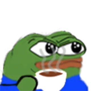 😶 Pepe the Frog pepe, frog, drinking, meme, internet telegram sticker