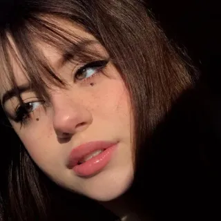 💞 mujer, chica, retrato, cara, belleza, maquillaje telegram sticker