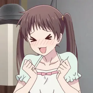🎀 anime, girl, cute, happy, cartoon telegram sticker