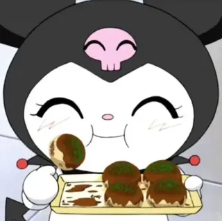 💕 Kuromi Kuromi, Sanrio, kawaii, dibujos animados, anime, comida telegram sticker