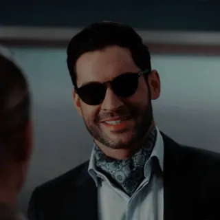 😎 Lucifer Morningstar Lucifer Lucifer, Tom Ellis, TV Show, Sunglasses, Suit, Deacon, Devil telegram sticker
