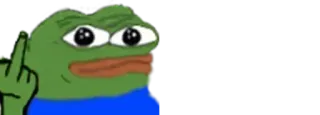 🐸 Pepe the Frog pepe, frog, middle finger, offensive telegram sticker