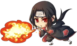 😡 Itachi Uchiha Naruto 动漫, 漫画, 火焰, 忍者, 鼬, 宇智波, 卡通 telegram sticker