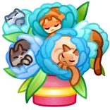 💐 猫, 花, 睡眠, 可愛い, 花束 telegram sticker