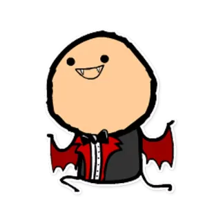 😸 Cartoon, Vampier, Halloween, Monster, Sticker telegram sticker