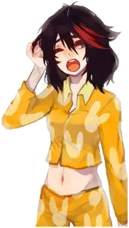 😪 Anime, Dziewczyna, Piżama, Brunetka, Bielizna nocna telegram sticker