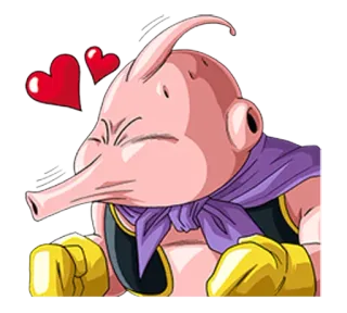 🤧 Majin Buu Dragon Ball Majin Buu, Dragon Ball, Anime, Cartoni animati, Amore, Cuori telegram sticker