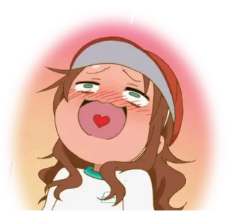 😍 Anime, Ragazza, Cartone animato, Cuore, Kawaii, Carino telegram sticker