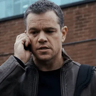🥀 Jason Bourne Bourne series Jason Bourne, Matt Damon, movie, character, action, spy telegram sticker