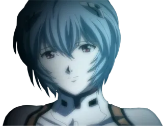 😊 Rei Ayanami Neon Genesis Evangelion Anime, Mangá, Rei Ayanami, Evangelion, Personagem, Garota whatsapp sticker