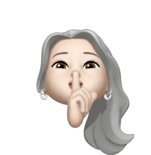 💍 silence, shush, quiet, finger, secret, emoji telegram sticker