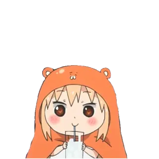 🥛 Umaru Doma Himouto! Umaru-chan Anime, Umaru, Manga, Lindo, Bebida, Sudadera con capucha telegram sticker