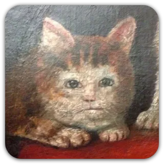 😕 gato, animal, pintura, mascota, gatito telegram sticker