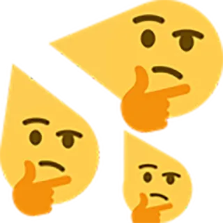 🤔 thinking, emoji, pondering, questioning, thoughtful telegram sticker