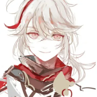 🔥 Kaedehara Kazuha Genshin Impact Animé, Jeu, Personnage, Rouge, Blanc, Kazuha, Genshin Impact telegram sticker