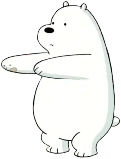 🙌 Ice Bear We Bare Bears ice bear, we bare bears, cartoon, polar bear telegram sticker