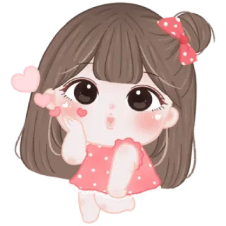 🍓 可爱, 女孩, 卡通, 卡哇伊, 贴纸, 动画 telegram sticker