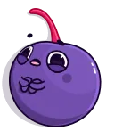 🙄 frutta, ciliegia, carino, cartone animato telegram sticker