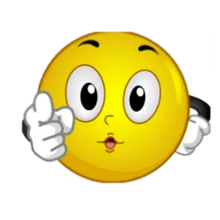👆 Emoji, Zeigen, Cartoon, Gelb, Gesicht telegram sticker