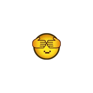🙈 Эмодзи, Руки, Глаза, Прятать, Подглядывать, Желтый telegram sticker