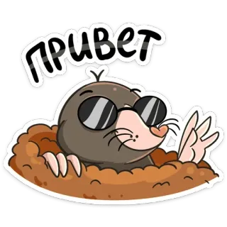 Крот Рой :: @TgSticker whatsapp stickers